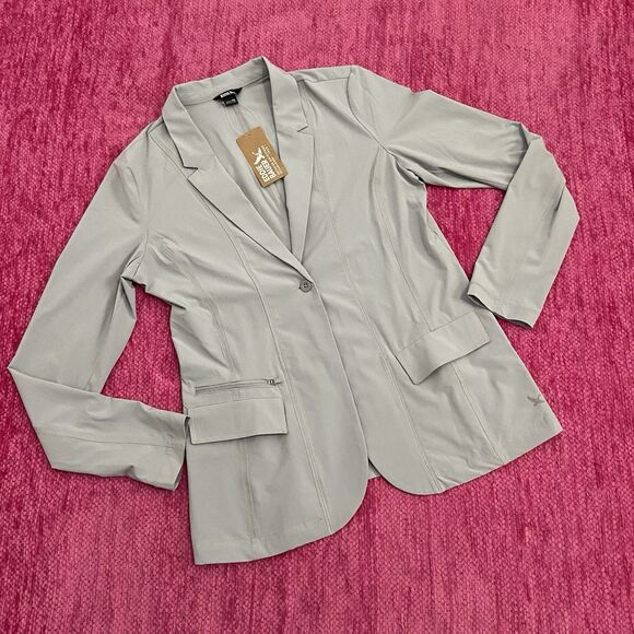 Eddie Bauer Departure Blazer UPF 50+ Gray Size 10 P - Picture 1 of 14